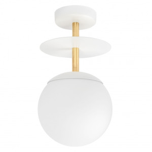 Plafon PLAAT B biały, mosiądz E27 - UMMO Lighting