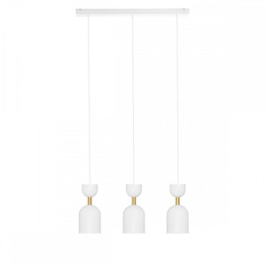 Lampa wisząca SUPURU 3L biały, mosiądz GU10 - UMMO Lighting