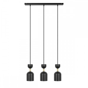 Lampa wisząca SUPURU 3L czarny, mosiądz GU10 - UMMO Lighting