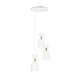 Plafon SUPURU 3P biały, mosiądz GU10 - UMMO Lighting