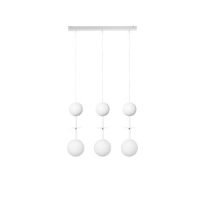 Lampa wisząca OIO A 3L biały, mosiądz G9 - UMMO Lighting