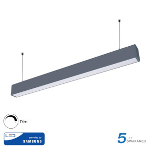 Oprawa v-tac led linear samsung chip 60w góra/dół do łączenia zwieszana srebrna 120cm vt-7-60 4000k 6000lm 5 lat gwarancji