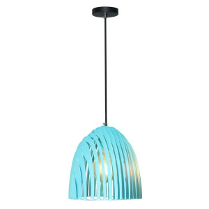 Oprawa wisząca v-tac cone seria pryzmat niebieski e27 d250x270mm vt-7255 5 lat gwarancji