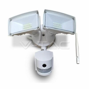 Projektor led z kamerą wifi 18w czujnik ruchu biały v-tac vt-4818 6000k 600lm