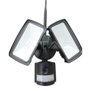 Projektor led z kamerą wifi 18w czujnik ruchu czarny v-tac vt-4818 6000k 600lm