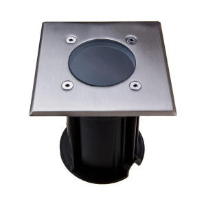 Oprawa gruntowa kwadrat stal szczotkowana gu10 ip65 v-tac vt-7677