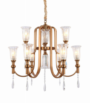 Nowoczesny żyrandol kryształowy rionella w9