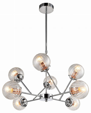 Best lampa wisząca 8x40w e14 chrom+miedź