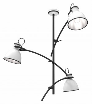 Zumba lampa wisząca 3x60w e27 biały+czarny
