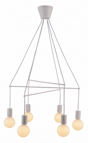 Alto lampa wisząca 6x40w e27 biały matowy