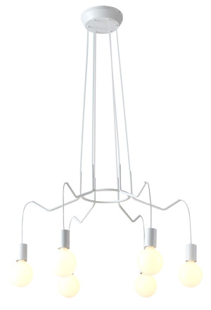 Basso lampa wisząca 6x40w e27 biały matowy