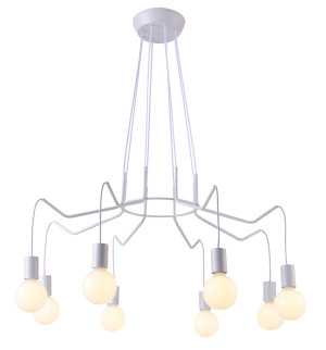 Basso lampa wisząca 8x40w e27 biały matowy