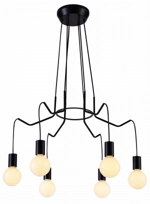 Basso lampa wisząca 6x40w e27 czarny matowy