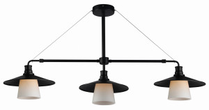 Loft lampa wisząca 3x60w e27 czarny