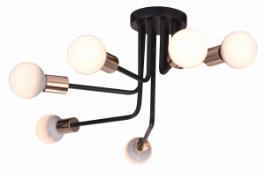Spill lampa wisząca 6x60w e27 czarny