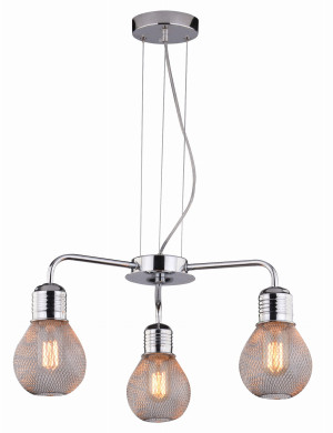 Gliva lampa wisząca 3x60w e27 chrom (bez żarówek)
