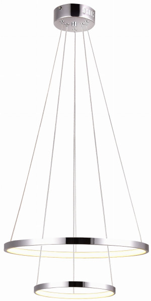 Lune lampa wisząca 50 okrągły podwójny 40w led 4000k chrom