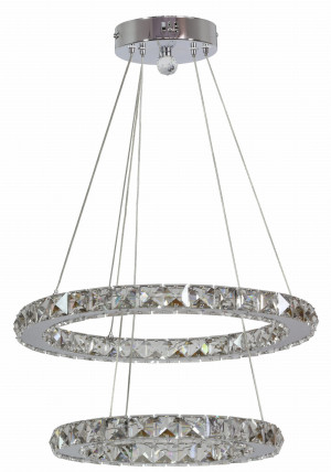 Lords lampa wisząca 42 okrągły podwójny 24w led chrom