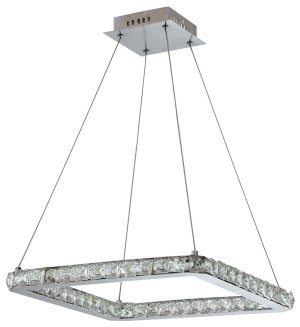 Lords lampa wisząca kwadrat 42x42 24w led chrom