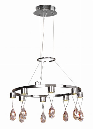 Prisma lampa wisząca 8x3w led chrom