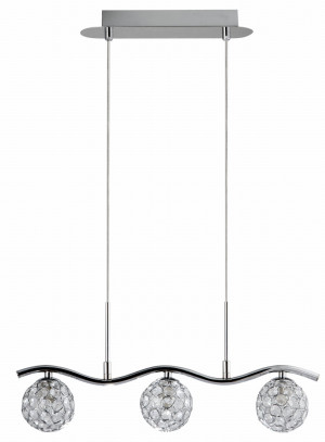 Starlet lampa wisząca 3x40w g9 chrom/transparent