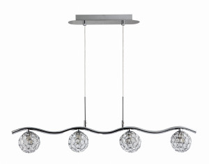Starlet lampa wisząca 4x40w g9 chrom/transparent