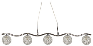 Starlet lampa wisząca 5x40w g9 chrom/transparent