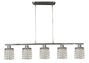 Royal lampa wisząca 5x40w g9 chrom+kryształki