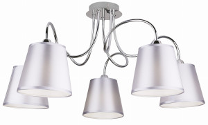 Luk lampa wisząca 5x40w e14 chrom