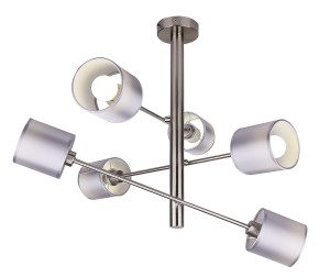 Sax lampa wisząca sztyca 6x40w e14 satyna