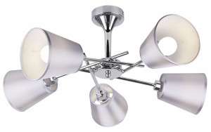 Vox lampa wisząca 5x40w e14 chrom z abażurem