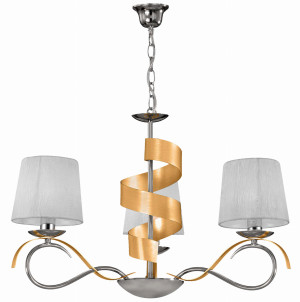 Denis lampa wisząca 3x40w e14 chrom/złoty
