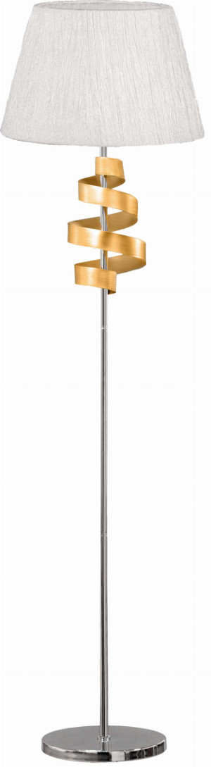 Denis lampa podłogowa 1x60w e27 chrom/złoty