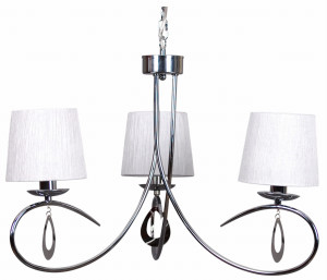 Arnika lampa wisząca 3x40w e14 chrom / biały