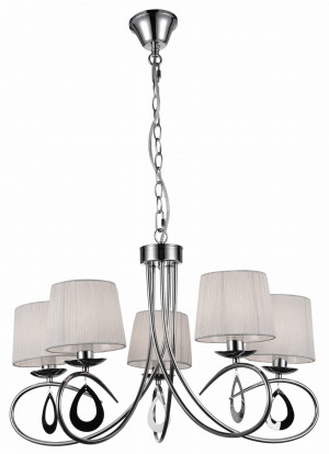 Arnika lampa wisząca 5x40w e14 chrom / biały
