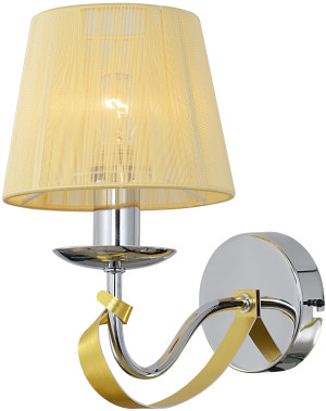 Diva lampa kinkiet 1x40w e14 chrom/złoty