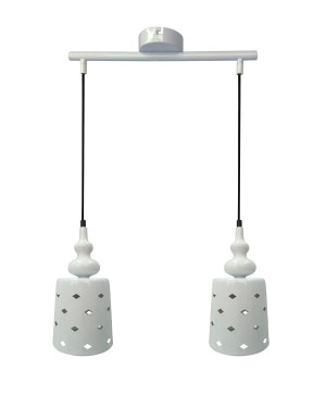 Hamp lampa wisząca 2x60w e27 biały