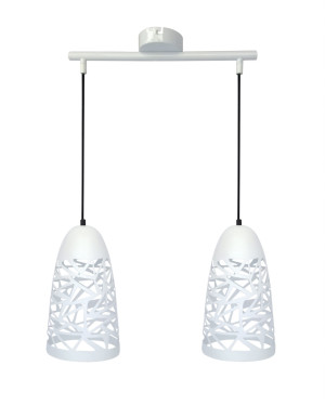 Sabrin lampa wisząca 2x60w e27 biały