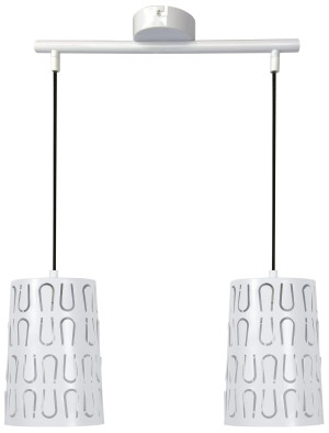 Vista lampa wisząca 2x60w e27 biały