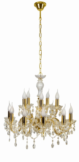 Maria teresa lampa wisząca 12x40w e14 złoty