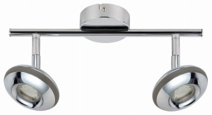 Skipper lampa sufitowa listwa 2x6w led cob główka okrągła 1e z przegubem kd system chrom