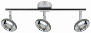 Skipper lampa sufitowa listwa 3x6w led cob główka okrągła 1e z przegubem kd system chrom