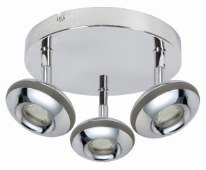 Skipper lampa sufitowa plafon 3x6w led cob główka okrągła 1e z przegubem kd system chrom