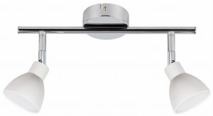 Roy lampa sufitowa listwa 2x5w led cob główka okrągła 1e z przegubem kd system biały