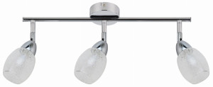 Rico lampa sufitowa listwa 3x6w led smd główka okrągła 1e z przegubem kd system klosz wymienny chrom/bezbarwny