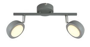 Mild lampa sufitowa listwa 2x6w led szary 3000k