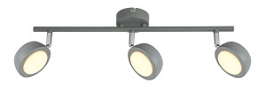 Mild lampa sufitowa listwa 3x6w led szary 3000k