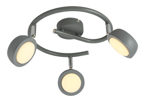Mild lampa sufitowa spirala 3x6w led szary 3000k