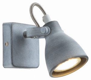 Ash lampa kinkiet 1x40w gu10 szary mat