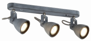 Ash lampa sufitowa listwa 3x40w gu10 szary mat
